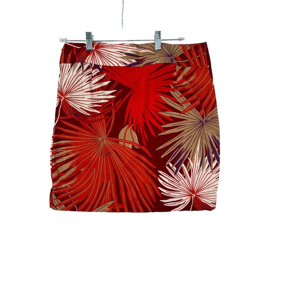 Gap Vintage Skirt Womens Size 10 Floral Tropical 90s Retro Cotton Side Zip‎
